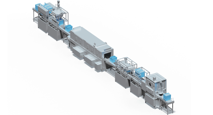 洗浄脱水自動ライン画像
